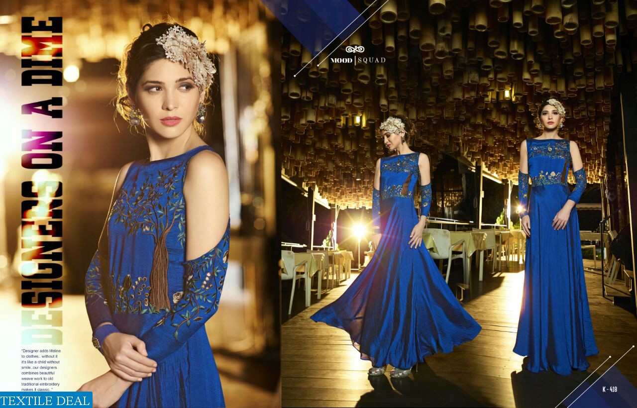 Eternal aashi hits Embroidered Art silk Ready made Gowns